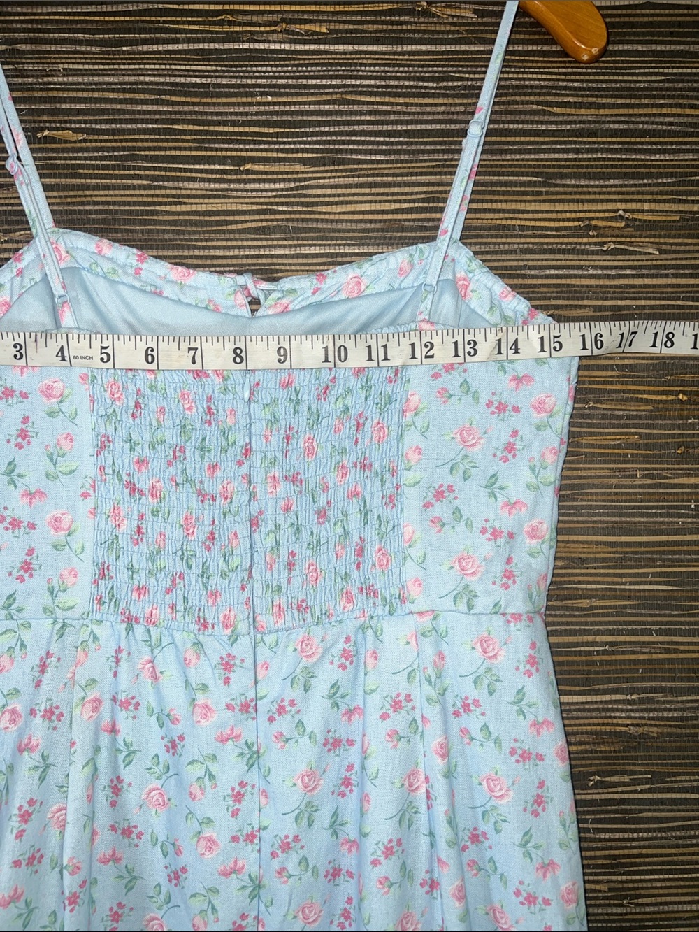 🆕 Altar'd State Floral Mini Dress Baby Blue Medium - Picture 9 of 17
